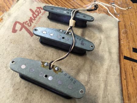 1972 Orig Fender Strat Pickups Complete Perfect Set
