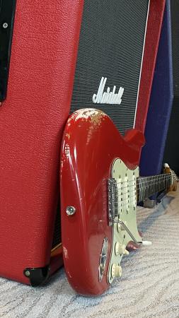 1963 Dakota Red Fender Stratocaster Has A Red Mahogany Body