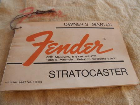 1971 Fender Strat Owners Manual Case Candy