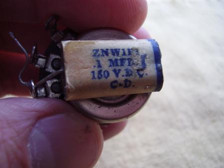 1957 ORIG FENDER STRAT POT WITH ORIG CAP