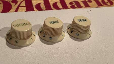 1958 Fender Stratocaster Vol And Tone Knob Set