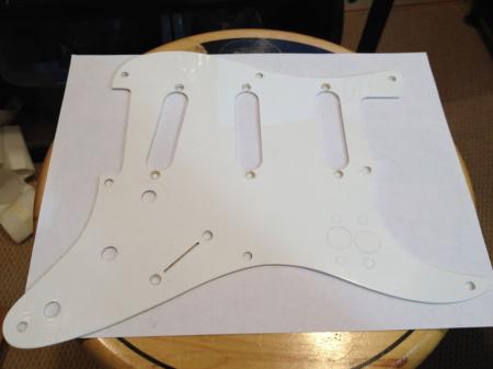 1958 Orig Fender Strat White Single Ply Pickguard