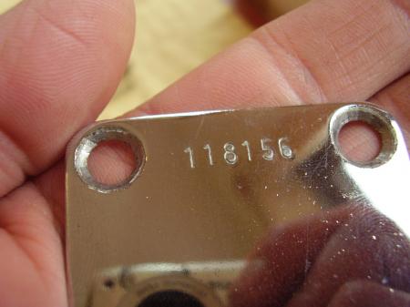 1958 ORIG FENDER STRATOCASTER NECK PLATE
