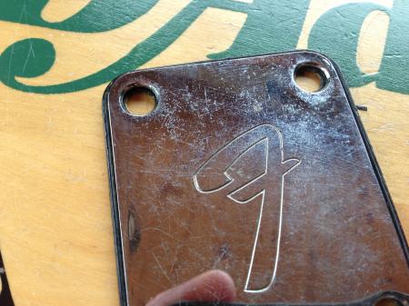 1979 Early 80 4 Bolt Fender Strat F Neck Plate