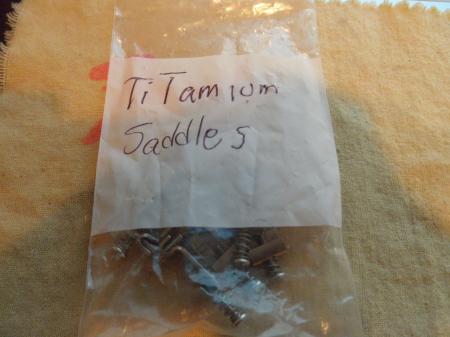 Titanium Vintage Fender Strat Saddles