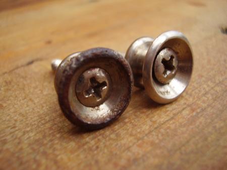 1956 orig fender strat strap buttons & screws