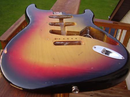 1972 ORIG FENDER STRAT SUNBURST BODY & MORE