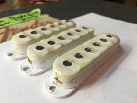 1956 ORIG BAKE LITE FENDER STRATOCASTER PICKUP COVERS