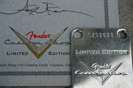 Limited Edition 1956 2005 Fender Relic COA & Plate