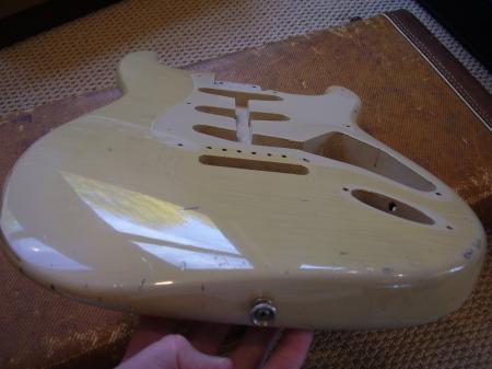 11/56 1956 ORIG ASH FENDER STRAT BODY