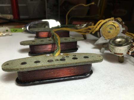 1969 Orig Cloth Wired Fender Strat Pickup With Pots 3 Way & More