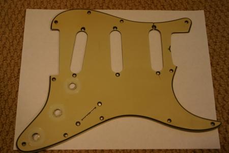 1963 Orig Fender Strat Pickguard with Orig Shield Excellent Shape