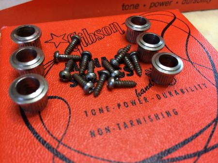 1958 Orig Gibson Les Paul Kluson Single Line Tuner Bushings & Screws