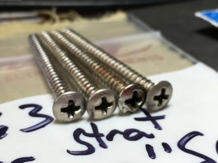 1963 Original PRE CBS Fender Strat or Tele 4 Neck Screws