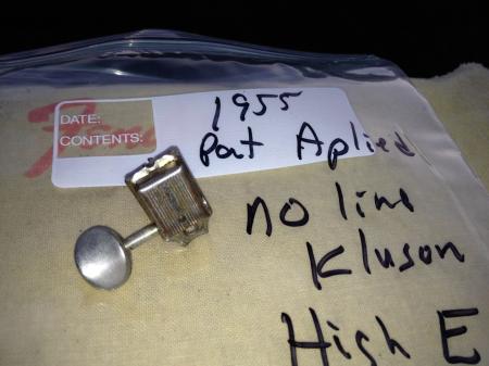 1953 to 1956 Orig High E No Line Kluson Tuner Fender Strat or Tele