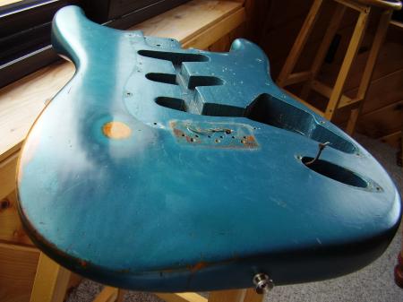 1962 ORIG LPB FENDER STRAT FEATHER WEIGHT BODY