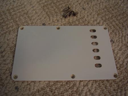 1969 ORIG BACK COVER & SCREWS FENDER STRATOCASTER