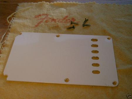 1961 ORIG FENDER STRAT VINTAGE BACK TREM COVER AND SCREWS