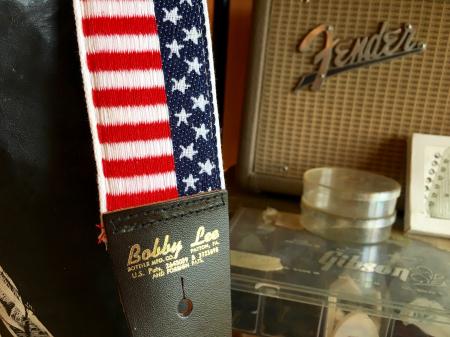 1974 Orig Bobby Lee Fender Strat American Flag Vintage Strap