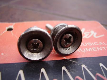 1964 ORIG PRE CBS FENDER STRAT STRAP BUTTONS & SCREWS