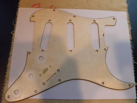 1965-66 Orig Fender Stratocaster White Patina Pickguard