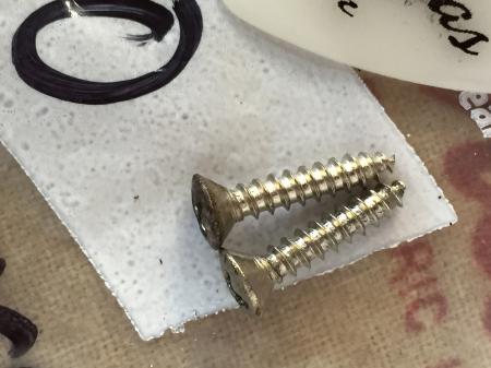 1960 Orig PRE CBS Fender Strat  Output Jack Screws (2)