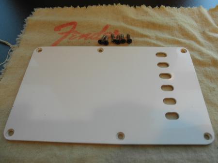 1963 ORIG MINT MINT Fender Strat Back Trem Cover & Screws