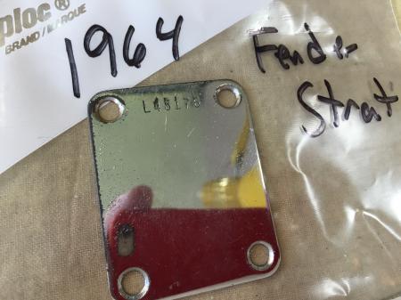 1964 Orig Fender Stratocaster Neck Plate PRE CBS