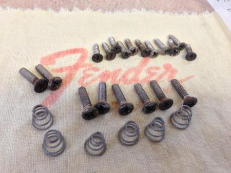 1969 FENDER STRATOCASTER HARDWARE SCREWS