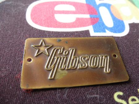 Vintage 1950's 1960's  Gibson Brass Case Plate 