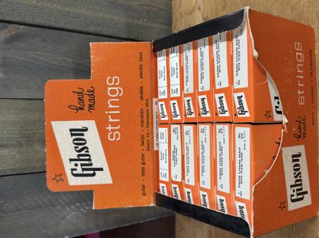 1950 s Gibson Guitar Dealer Full Box Of NOS Strings