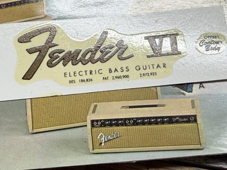 Fender Bass VI Waterslide Headstock Decal For Restoration