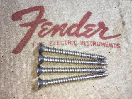 1963 Original Fender Strat Longer Neck Plate  Screws 