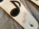 1979 Orig Earth III SRV 4 inch White Leather Fender Strat Guitar Strap example