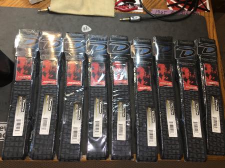 Dunlop 9 Guitar Strap NOS Double X Black Straps