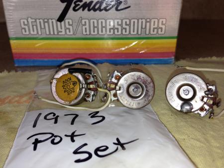 1973 ORIG 2nd WEEK FENDER STRATOCASTER POTS