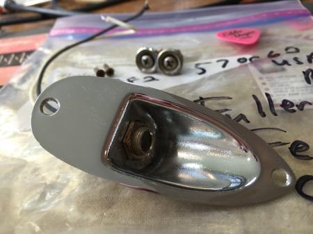 1957 OR 1962 USA RI 1982 Orig Fender Fullerton Strat Output Jack & Strap Buttons