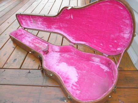 1958 ORIG GIBSON LES PAUL BROWN LIFTON CASE PINK LINING