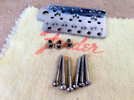 1957 ORIG Tremolo Bridge Block Top Plate & More Fender Strat CLEAN