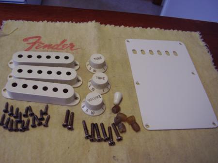 1960 FENDER STRAT PLASTIC AND HARDWARE C-SHOP