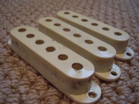 1960 4-60 ORIG FENDER STRATOCASTER PICKUP COVERS