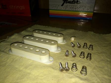 1973 Fender Strat 3 Way Tip/  Pickup Covers & Hardware