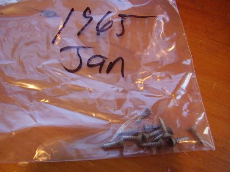1965 ORIG FENDER STRAT PICKGARD SCREWS