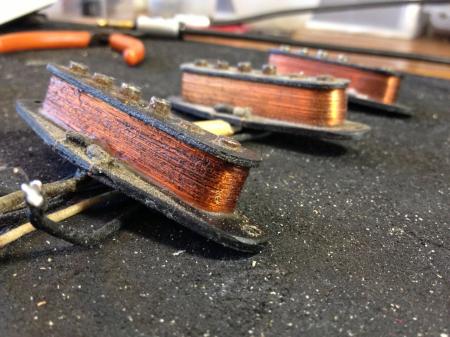 1963 Orig Pre CBS Bell Tone Fender Strat Pickups 6k Strong