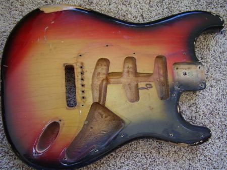 1969-1970 ORIG FINISH FENDER STRATOCASTER BODY
