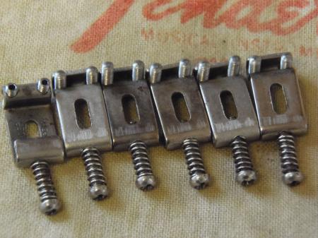 1957 2-57 Fender PRE CBS Strat Saddles EXCELLENT CLEAN SET!