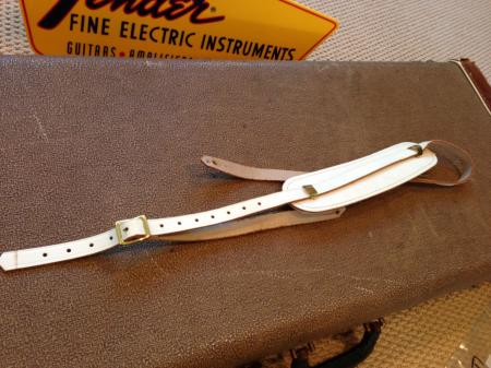 1960's VOX WHITE LEATHER Case Candy Strap