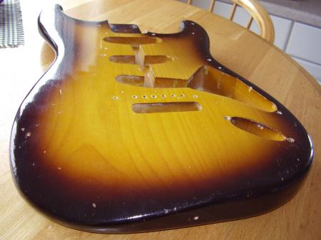 1958 ORIGINAL FINISH 2 TONE FENDER STRATOCASTER BODY
