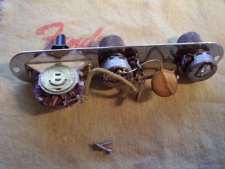 1968 ORIG CONTROL ASSEMBLY FENDER TELECASTER