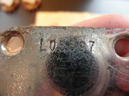 1963 Orig MARCH 63 Fender Strat Early L Plate